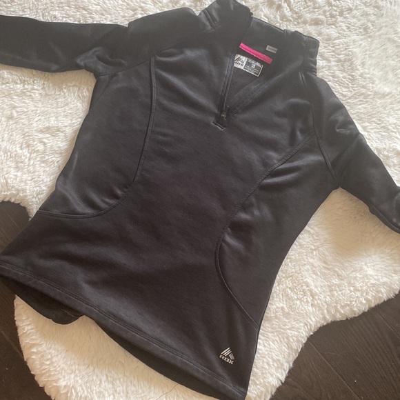 RBX X-TRAIN Women’s Black 1/4 Zipper Active Top Medium Long Sleeve Shirt Jacket - Picture 4 of 5